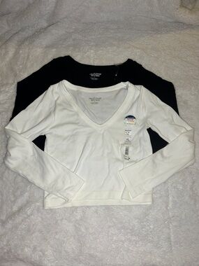 Wildflowers Bundle Long-Sleeve V-Neck Ribbed Tops